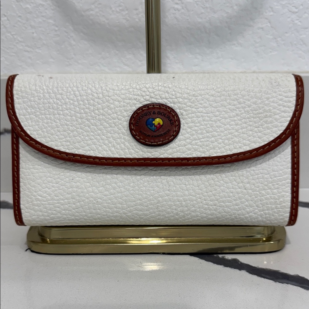 Dooney & Bourke White and Tan Wallet